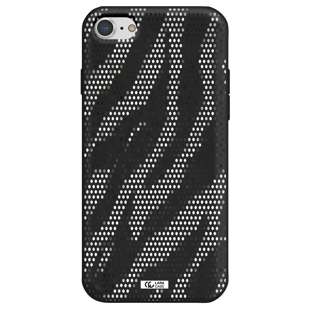 Zebra Dots Apple iPhone 7 Silicone black Case