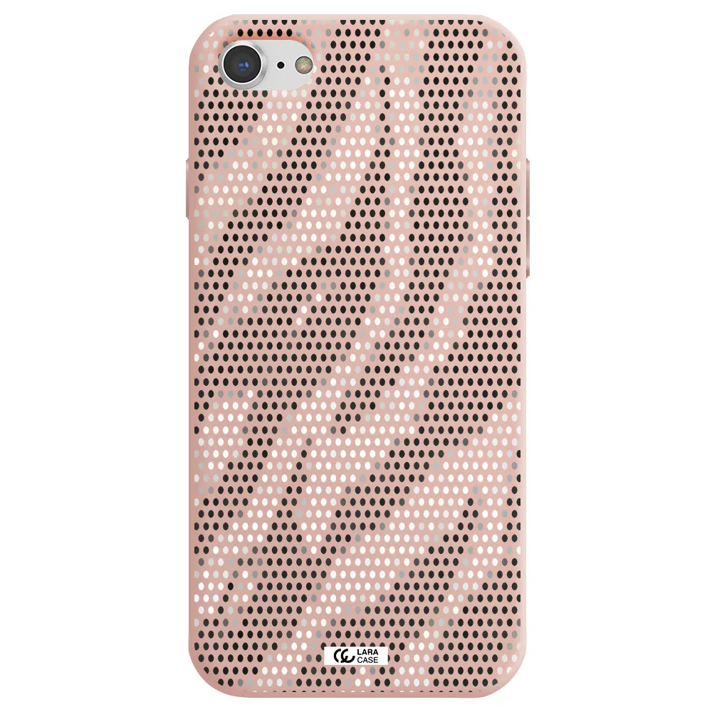 Zebra Dots Apple iPhone 7 Silicone pastel pink Case