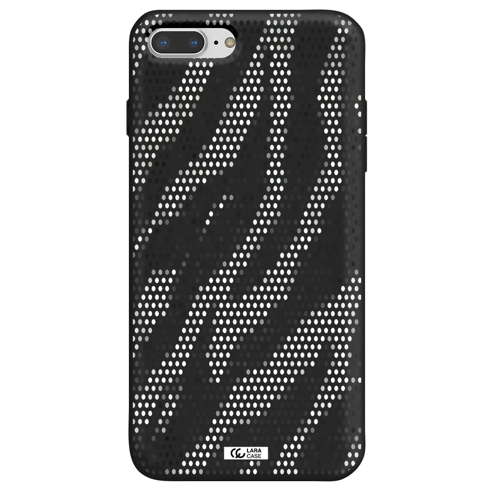 Zebra Dots Apple iPhone 8 plus Silicone black Case