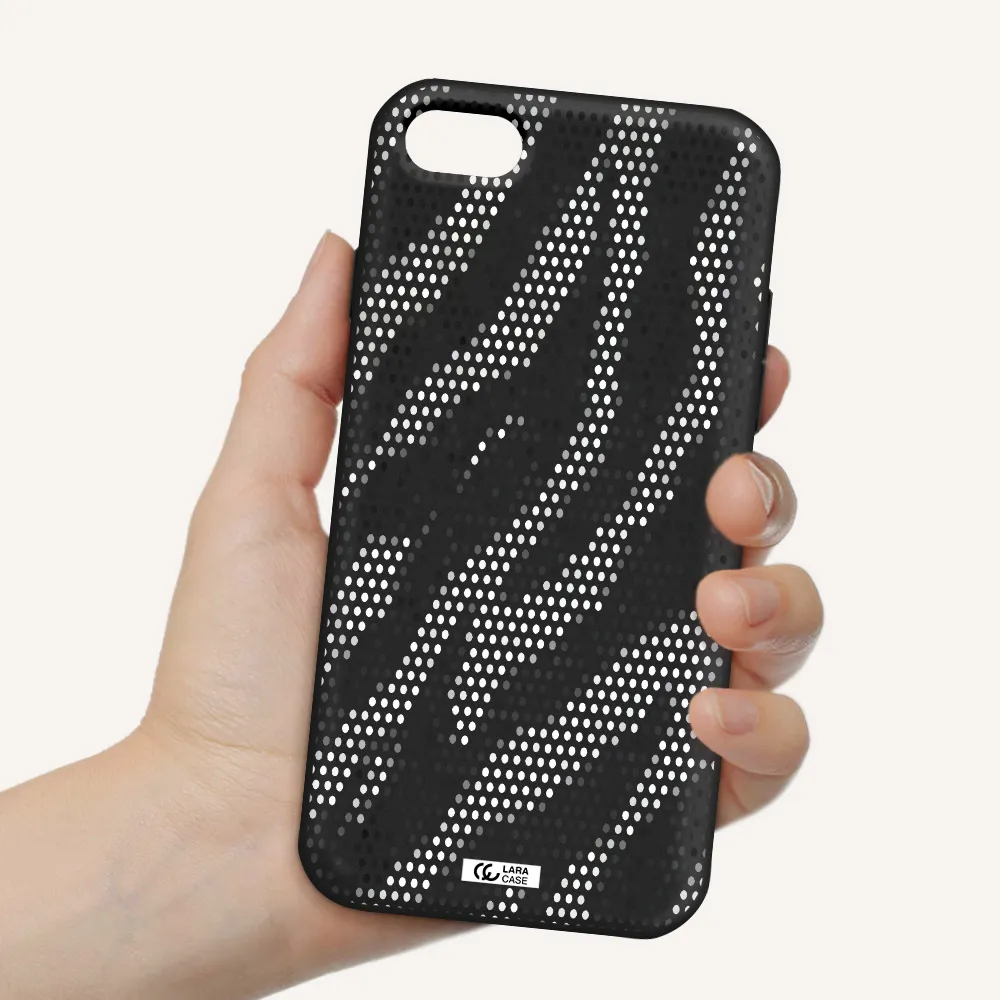 Zebra Dots Apple iPhone 8 Silicone black Case