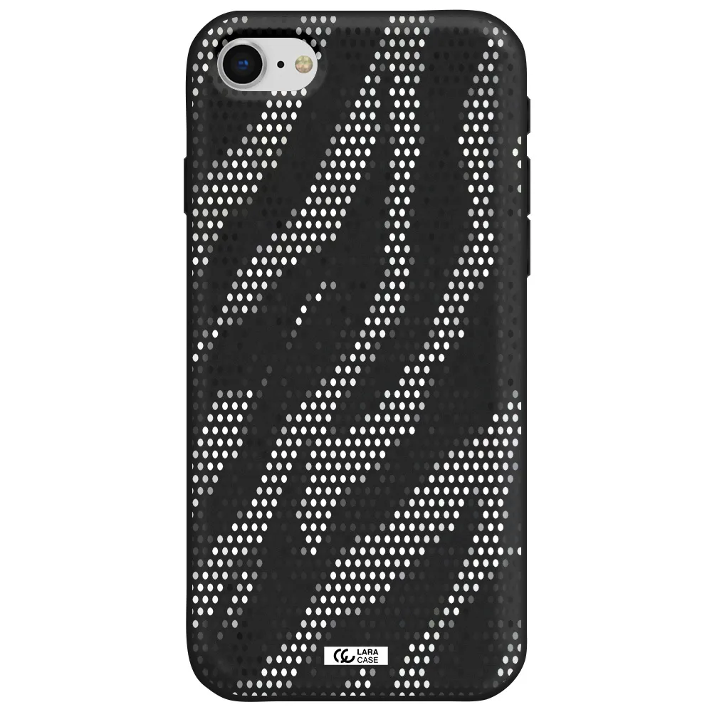 Zebra Dots Apple iPhone se 2020 Silicone black Case