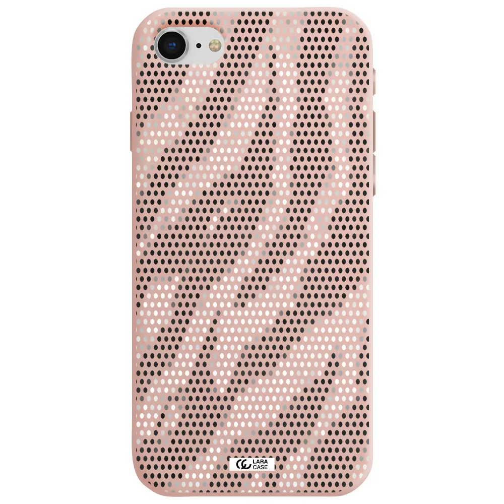 Zebra Dots Apple iPhone se 2020 Silicone pastel pink Case