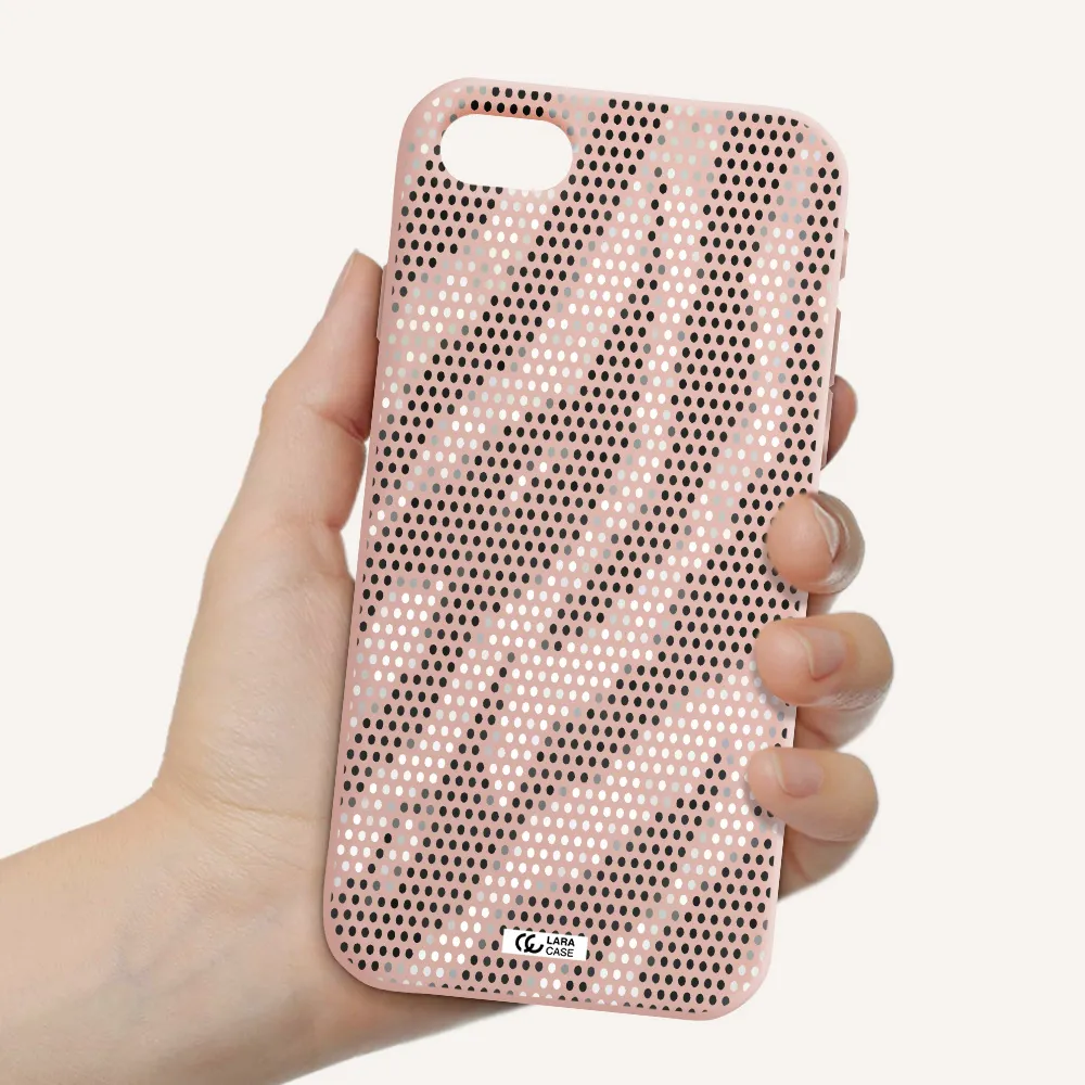 Zebra Dots Apple iPhone se 2020 Silicone pastel pink Case