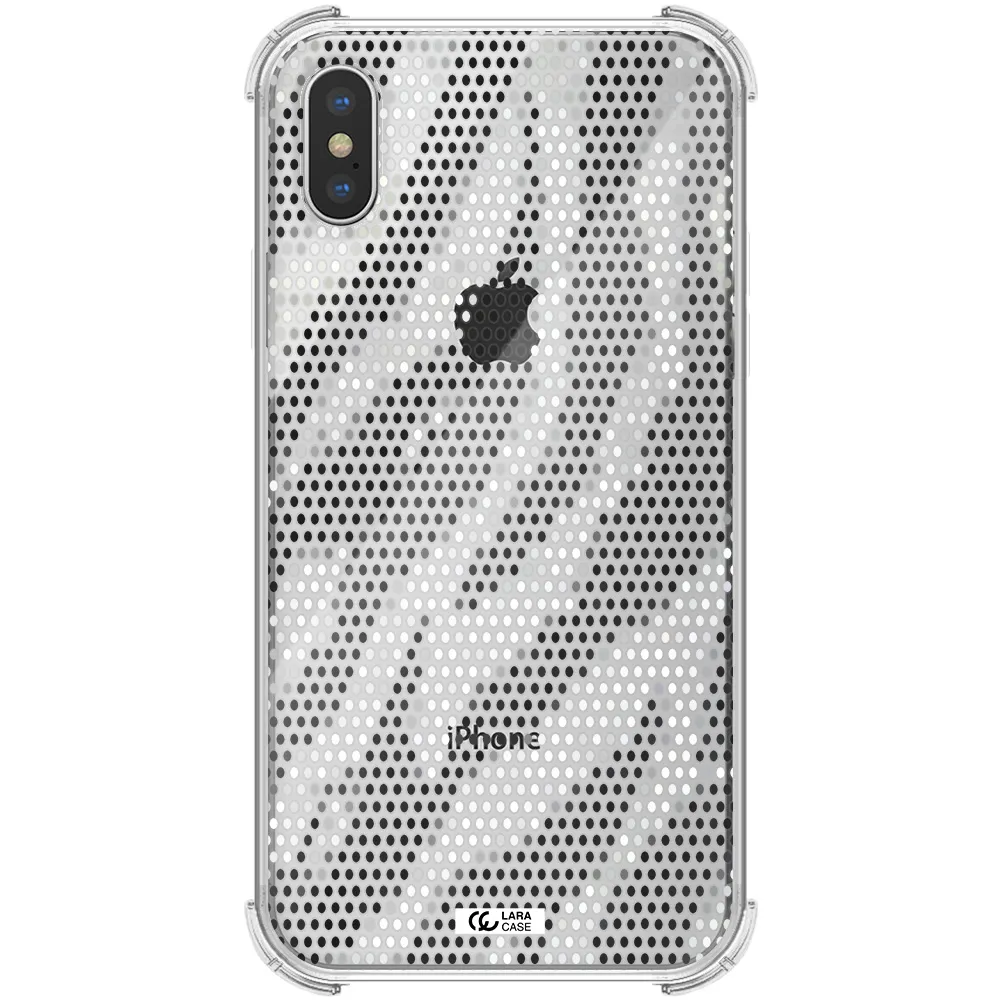 Zebra Dots Apple iPhone X Clear PC Case