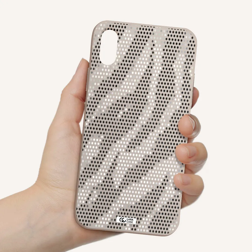 Zebra Dots Apple iPhone X Silicone Stone Case