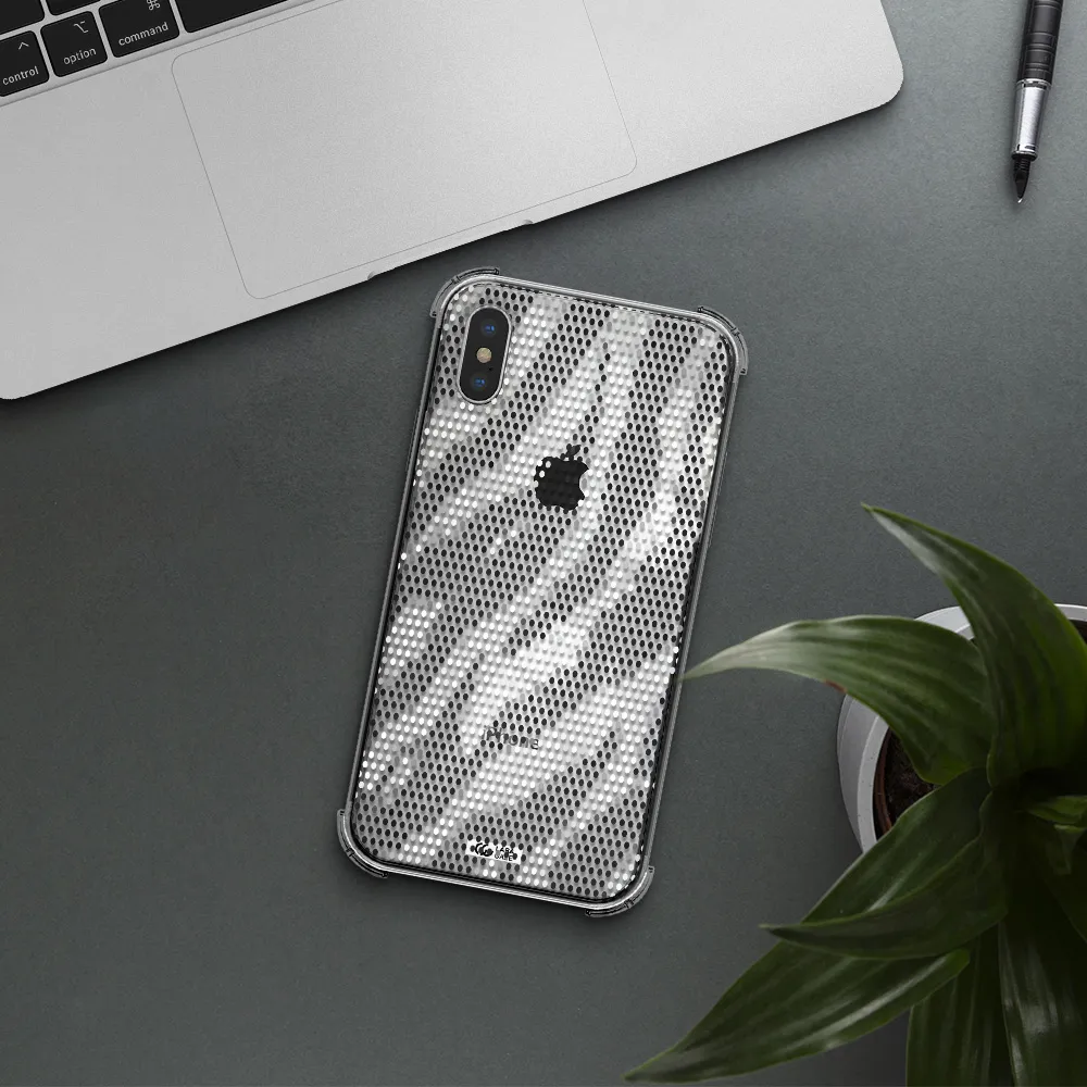 Zebra Dots Apple iPhone XS Clear PC Case