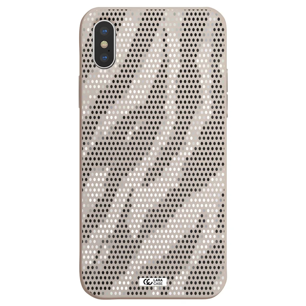 Zebra Dots Apple iPhone XS Silicone Stone Case