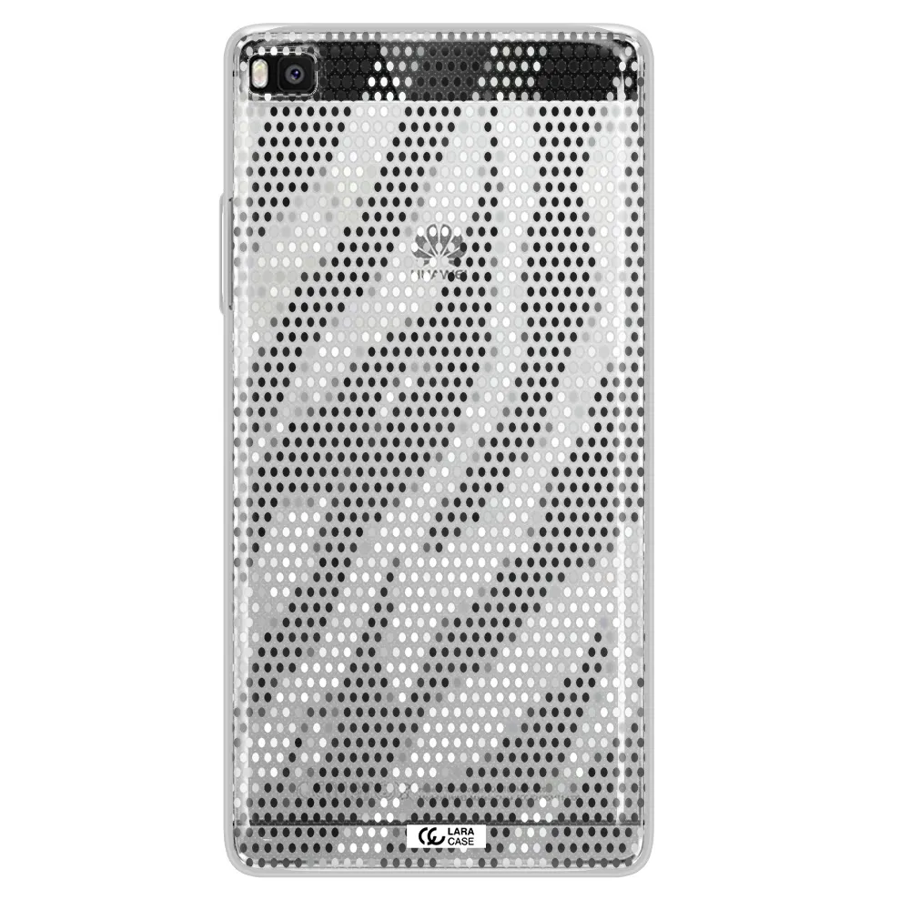 Zebra Dots Huawei P8 Clear TPU Case