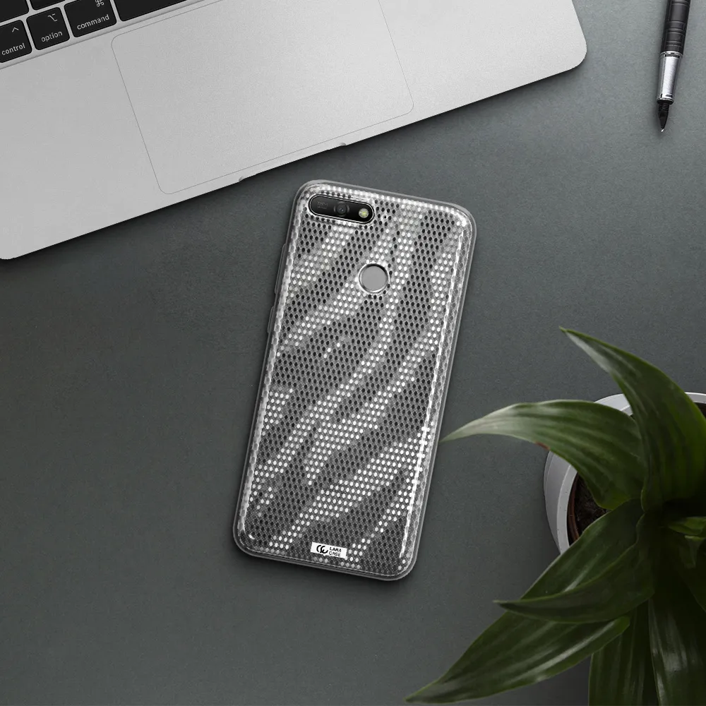 Zebra Dots Huawei Y6 Prime 2018 Clear TPU Case