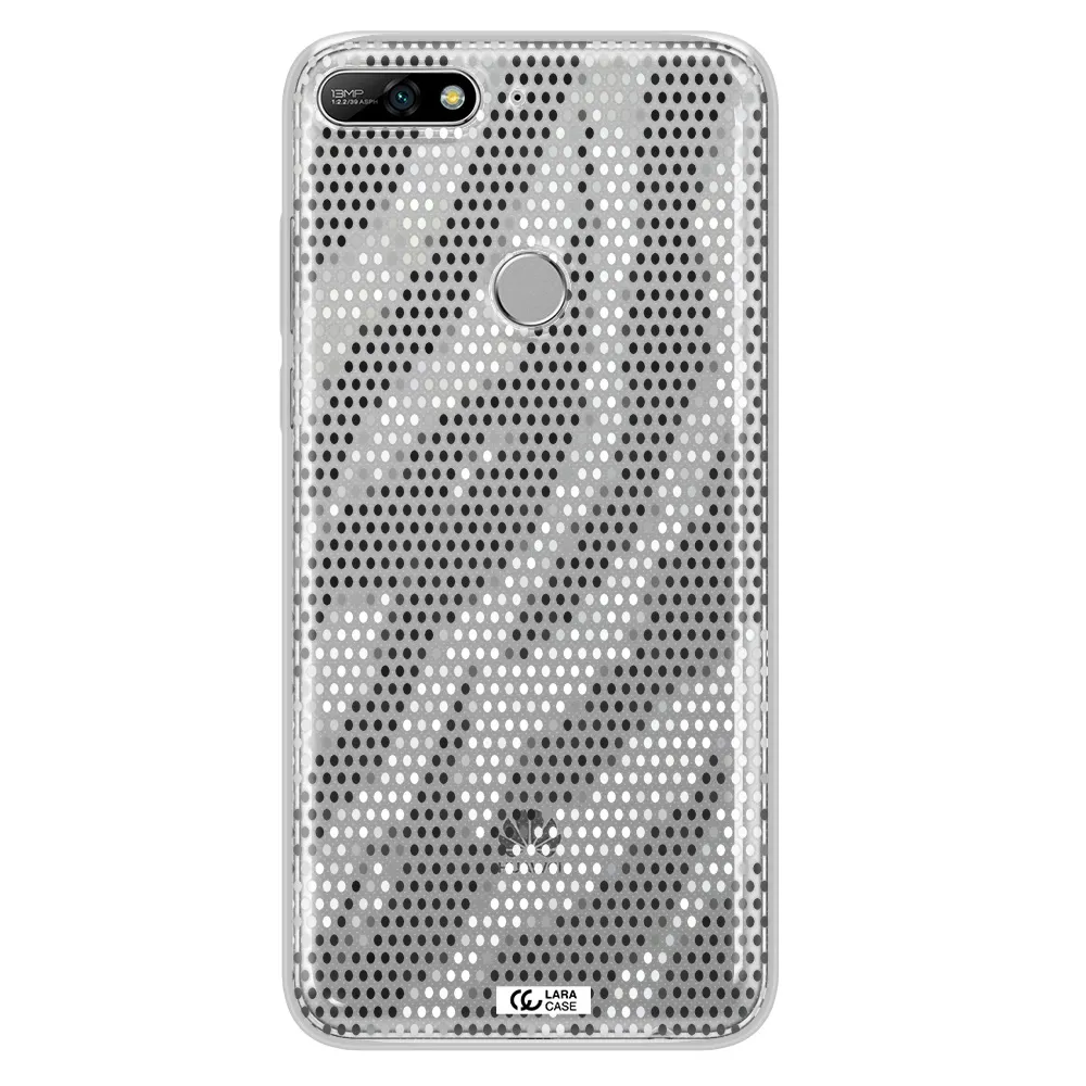 Zebra Dots Huawei Y7 2018 Clear TPU Case