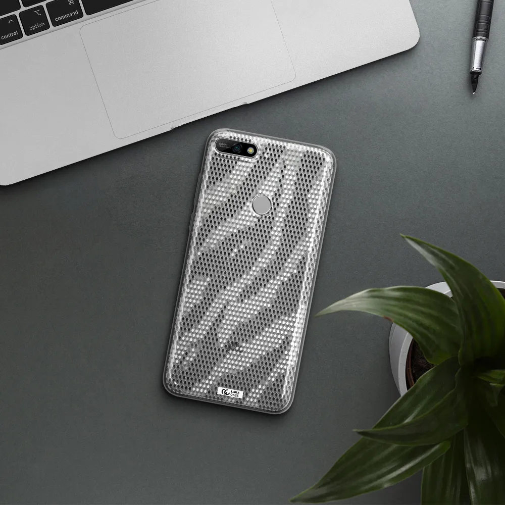 Zebra Dots Huawei Y7 2018 Clear TPU Case
