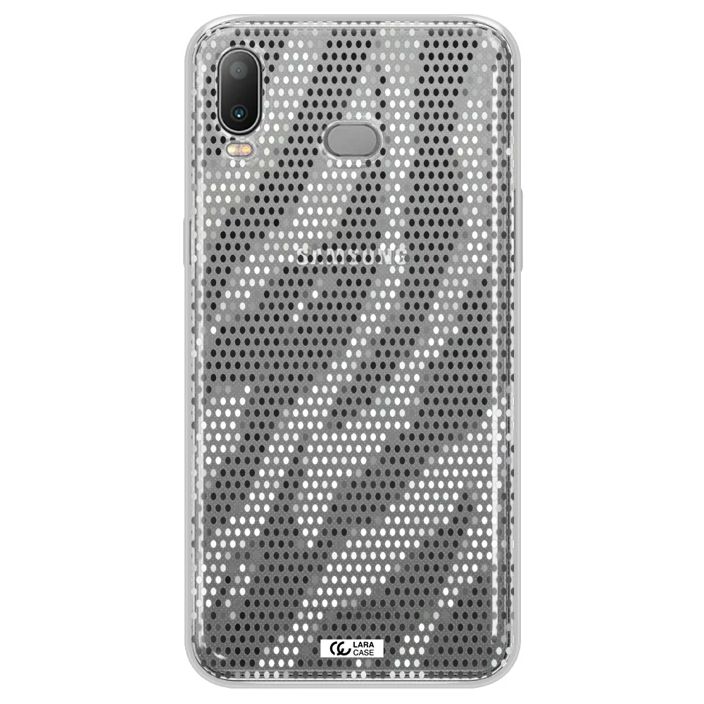 Zebra Dots Samsung A6S Clear TPU Case