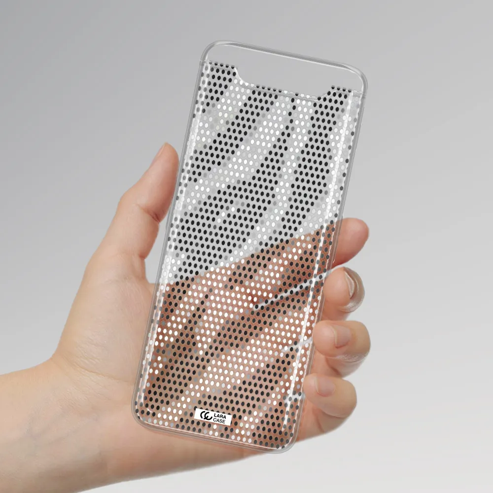 Zebra Dots Samsung A80 Clear TPU Case