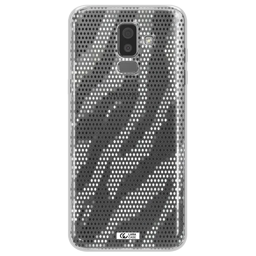 Zebra Dots Samsung J8 Clear TPU Case