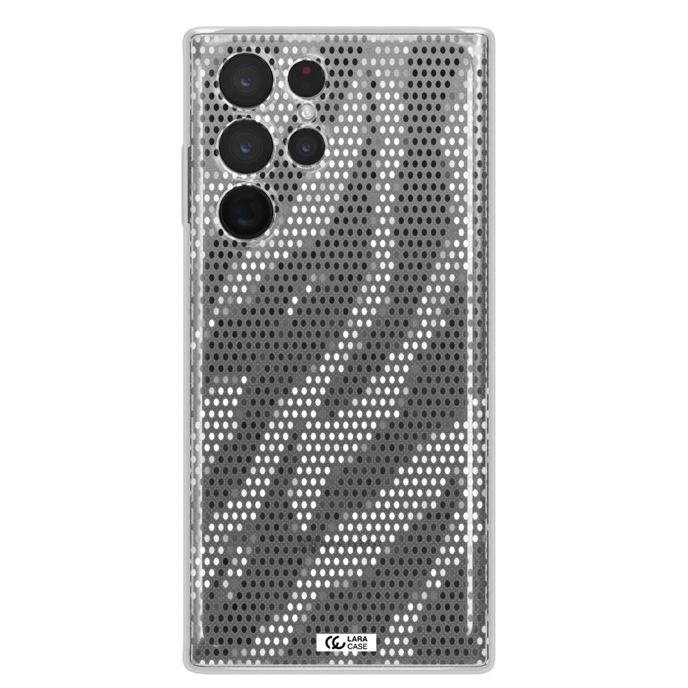 Zebra Dots Samsung S 22 Ultra Clear TPU Case