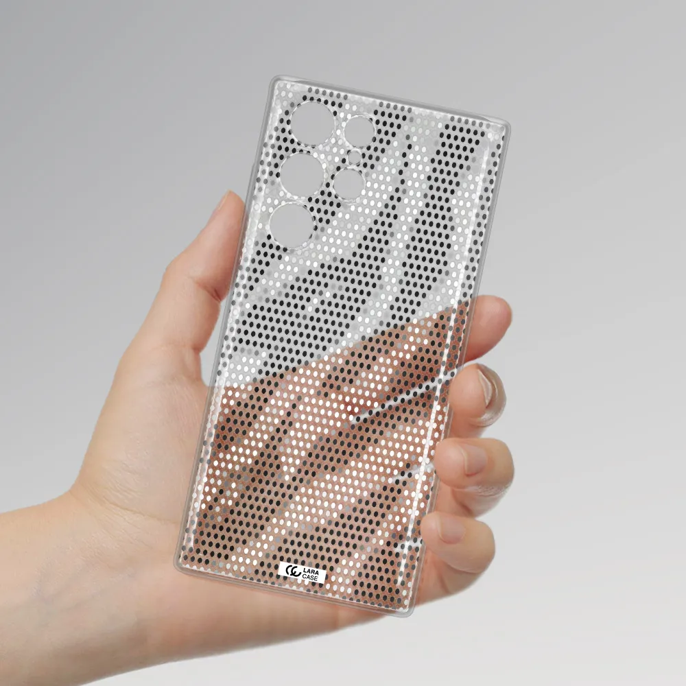 Zebra Dots Samsung S 22 Ultra Clear TPU Case