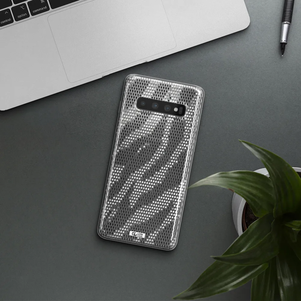 Zebra Dots Samsung S10 Plus Clear TPU Case