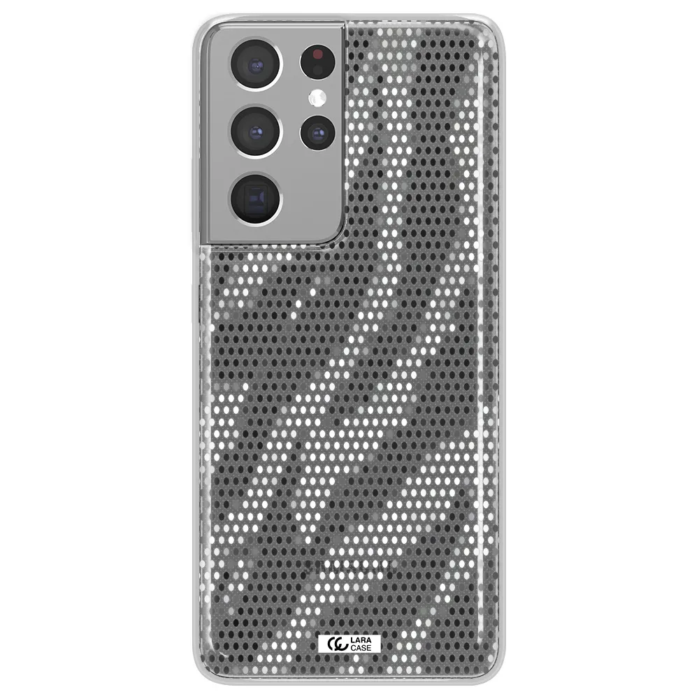 Zebra Dots Samsung S21 Ultra Clear TPU Case