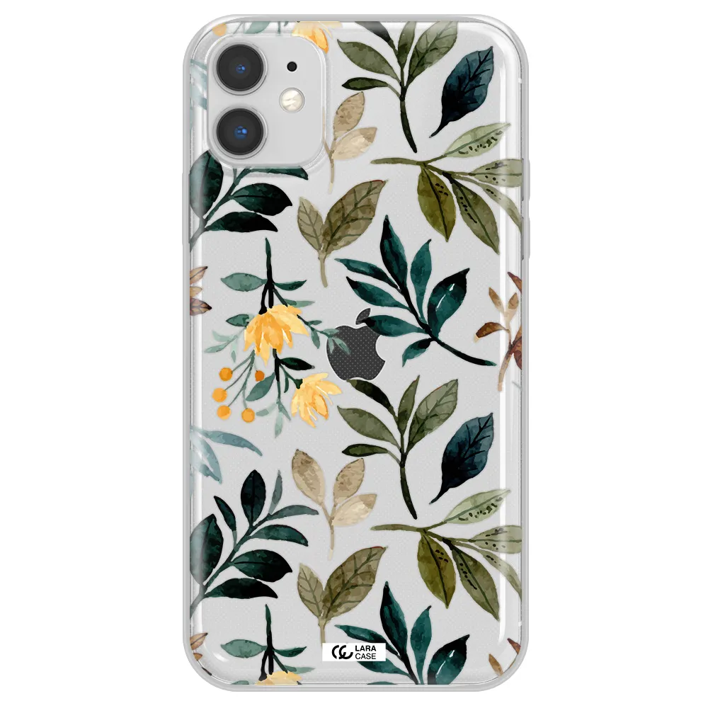 Fall Flowers Apple iPhone 11 Clear TPU Case