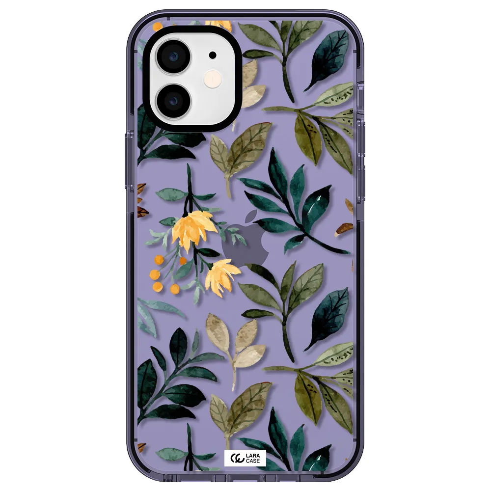 Fall Flowers Apple iPhone 11 impact Lilac Case