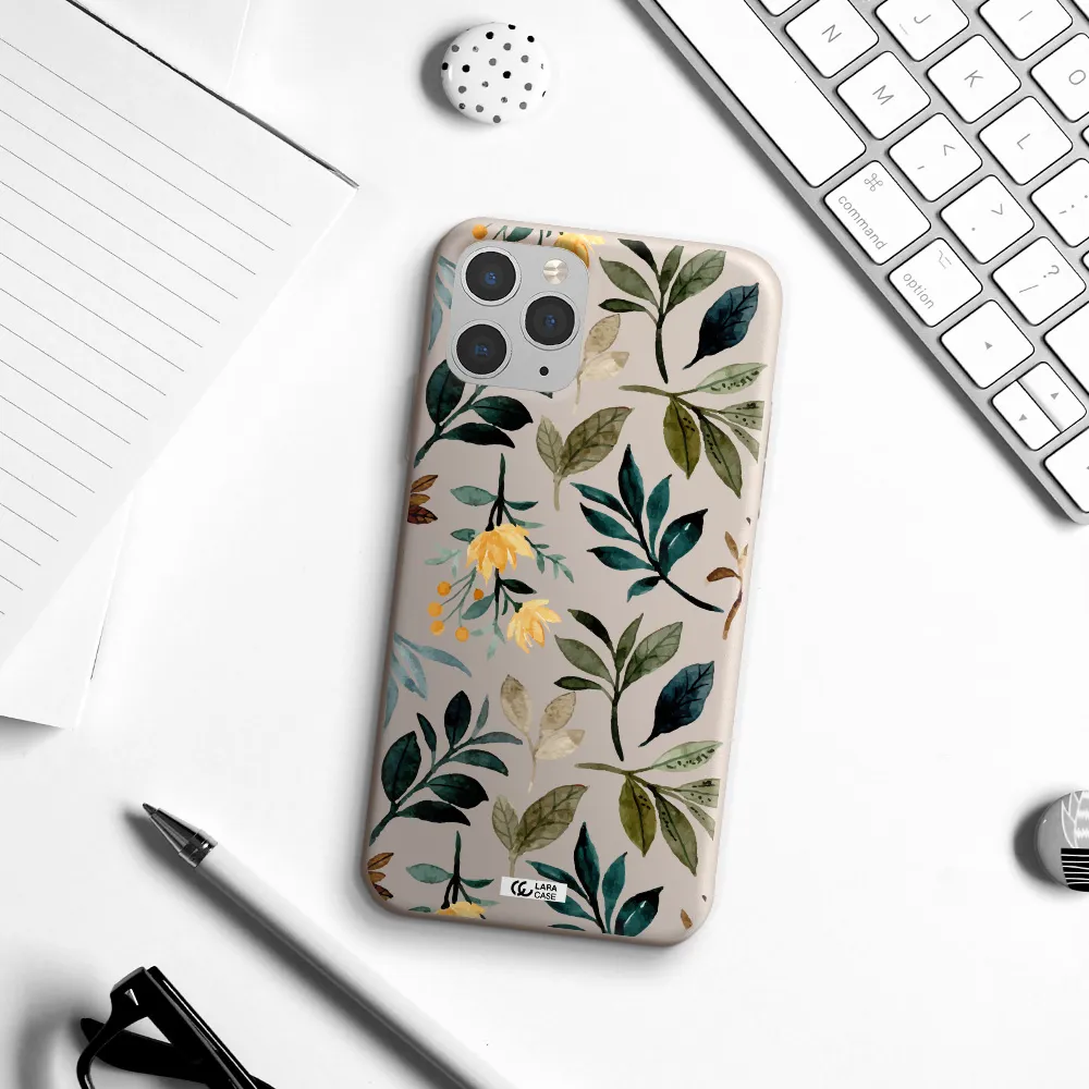 Fall Flowers Apple iPhone 11 pro Silicone Stone Case