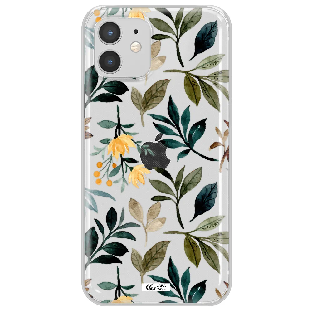 Fall Flowers Apple iPhone 12 Clear TPU Case