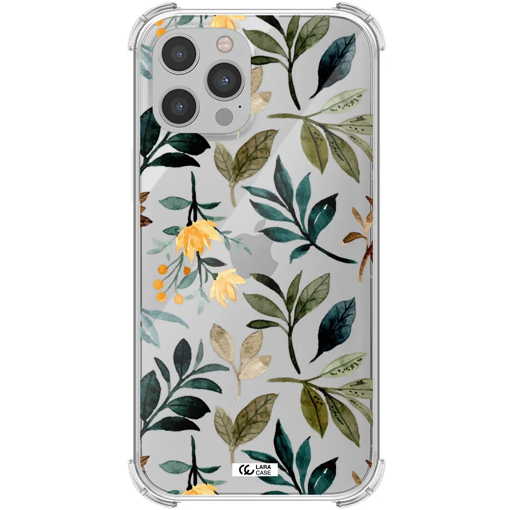 Fall Flowers Apple iPhone 12 pro Clear PC Case
