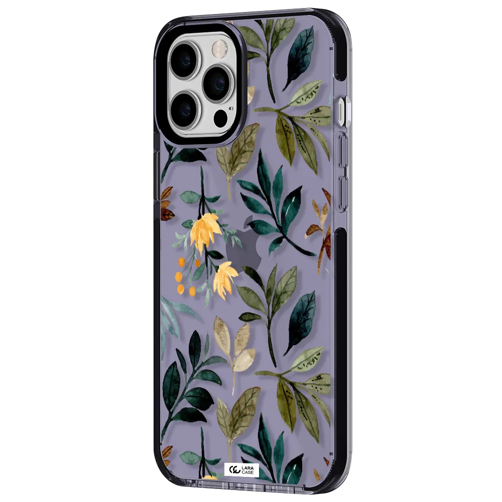 Fall Flowers Apple iPhone 12 pro max impact Lilac Case
