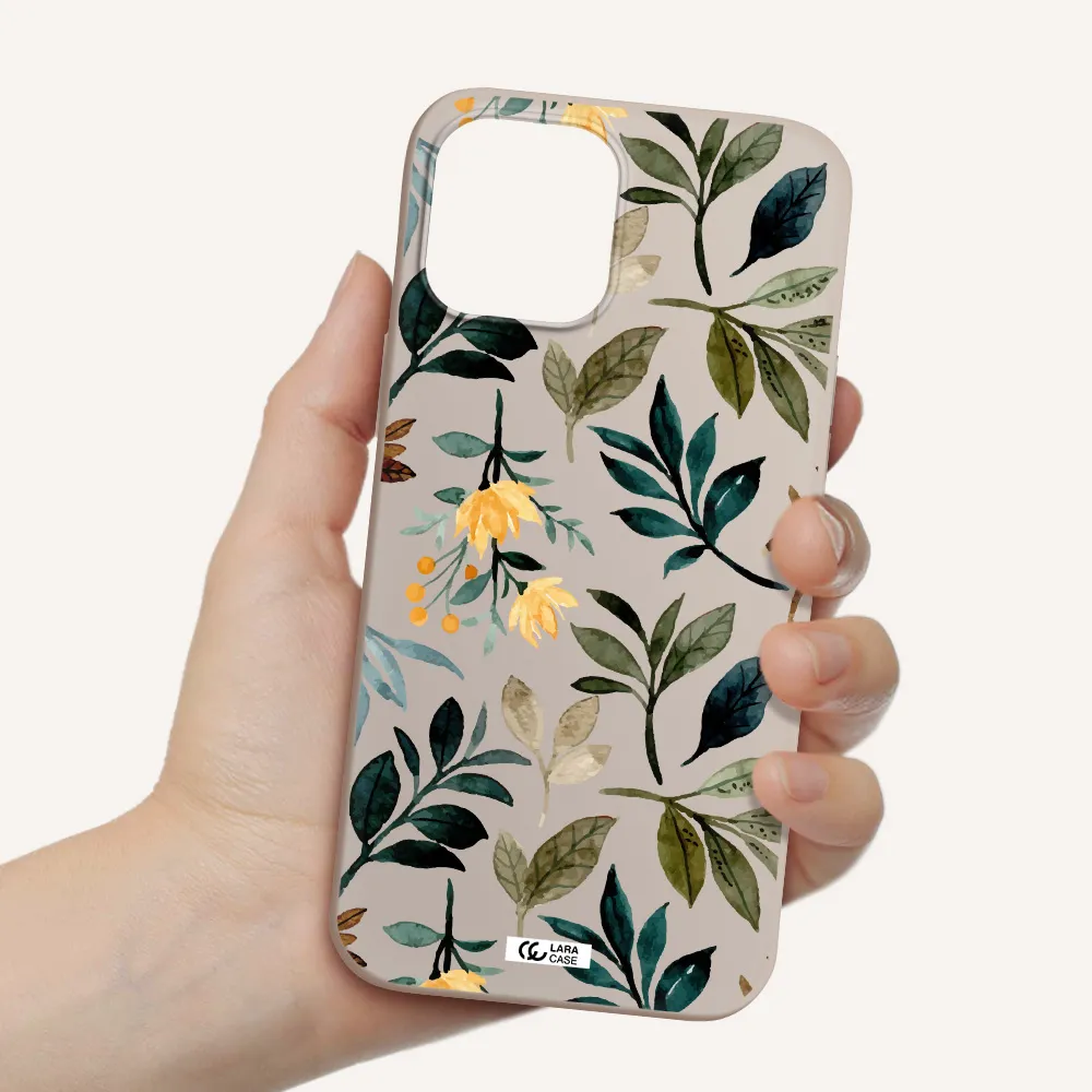 Fall Flowers Apple iPhone 12 pro Silicone Stone Case
