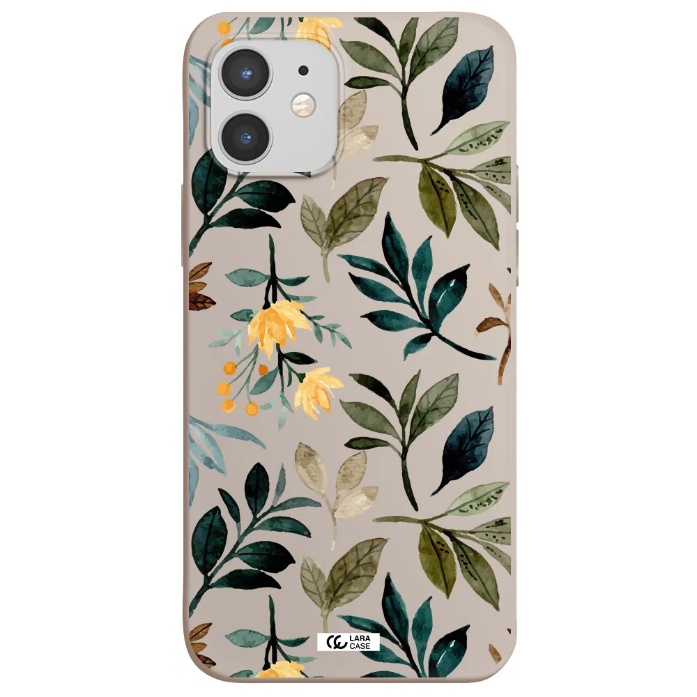 Fall Flowers Apple iPhone 12 Silicone Stone Case