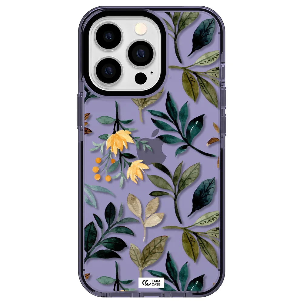 Fall Flowers Apple iPhone 13 Pro impact Lilac Case