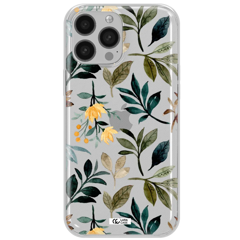 Fall Flowers Apple iPhone 13 Pro Max Clear TPU Case