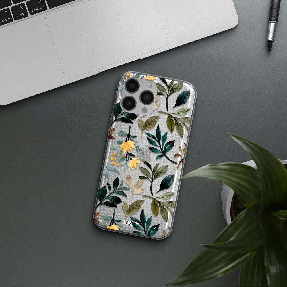 Fall Flowers Apple iPhone 13 Pro Max Clear TPU Case