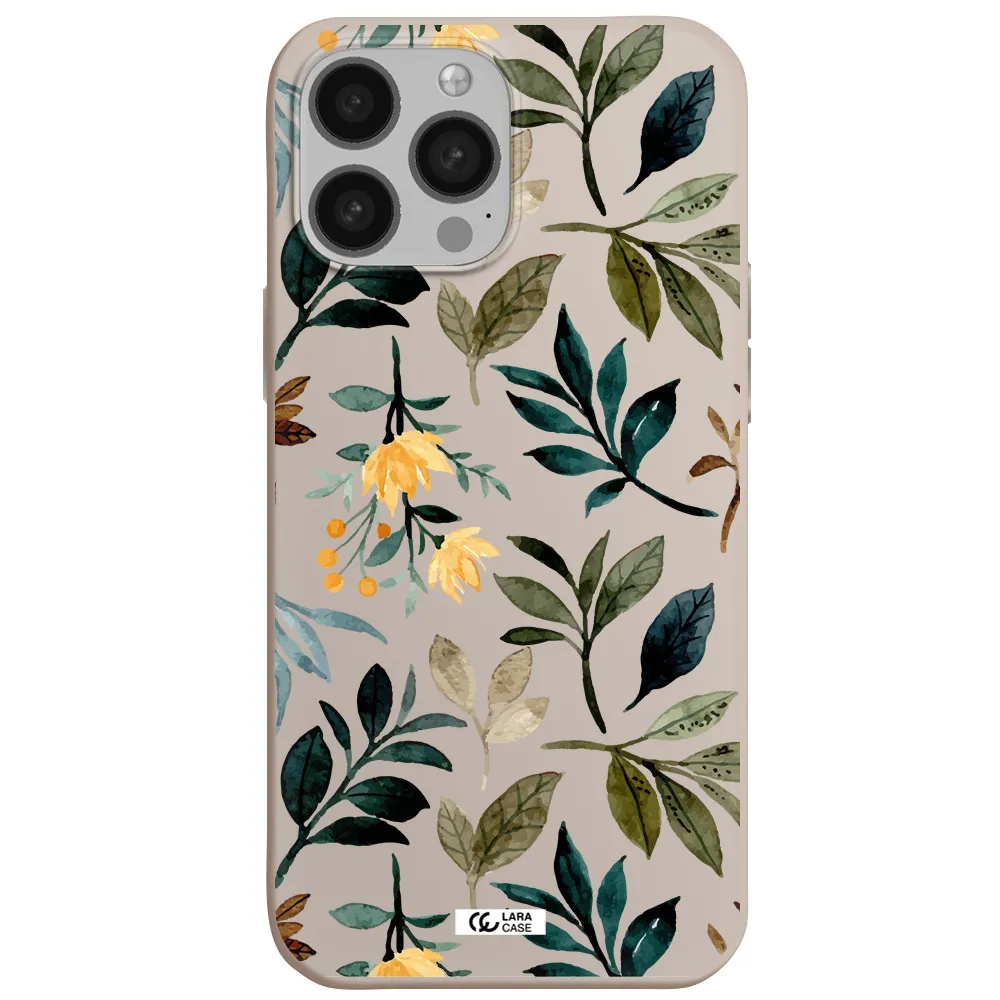 Fall Flowers Apple iPhone 13 Pro Max Silicone Stone Case