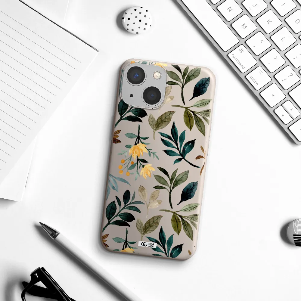 Fall Flowers Apple iPhone 13 Silicone Stone Case