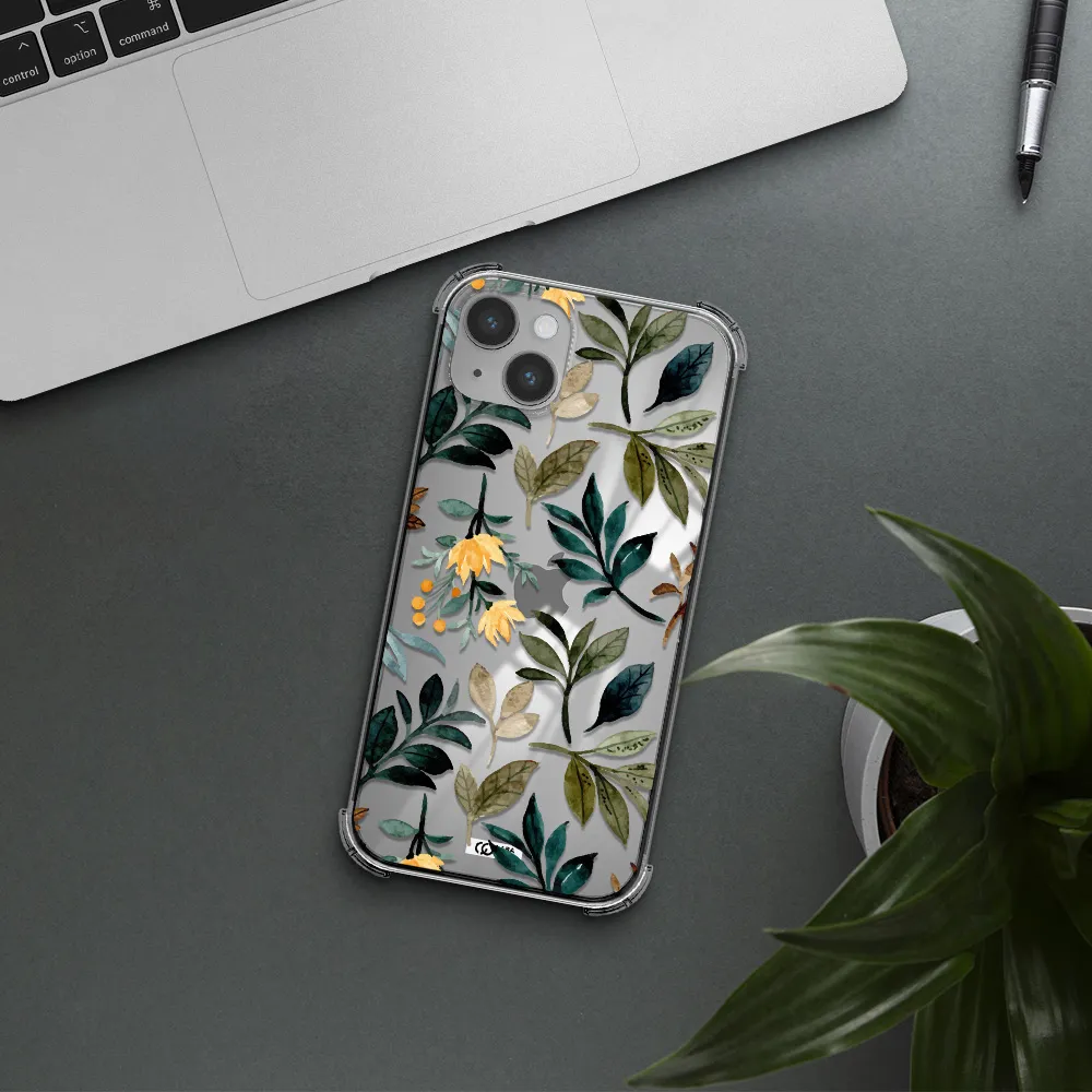 Fall Flowers Apple iPhone 14 plus Clear PC Case
