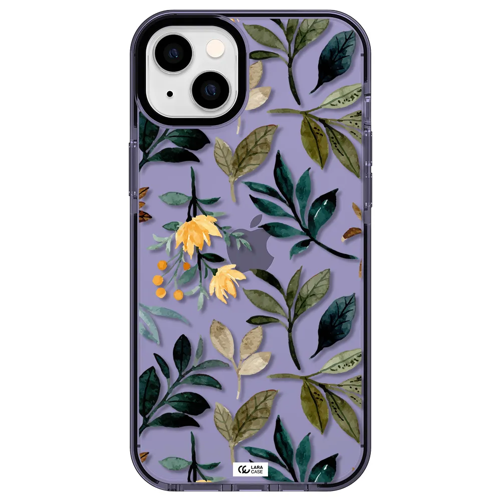 Fall Flowers Apple iPhone 14 plus impact Lilac Case