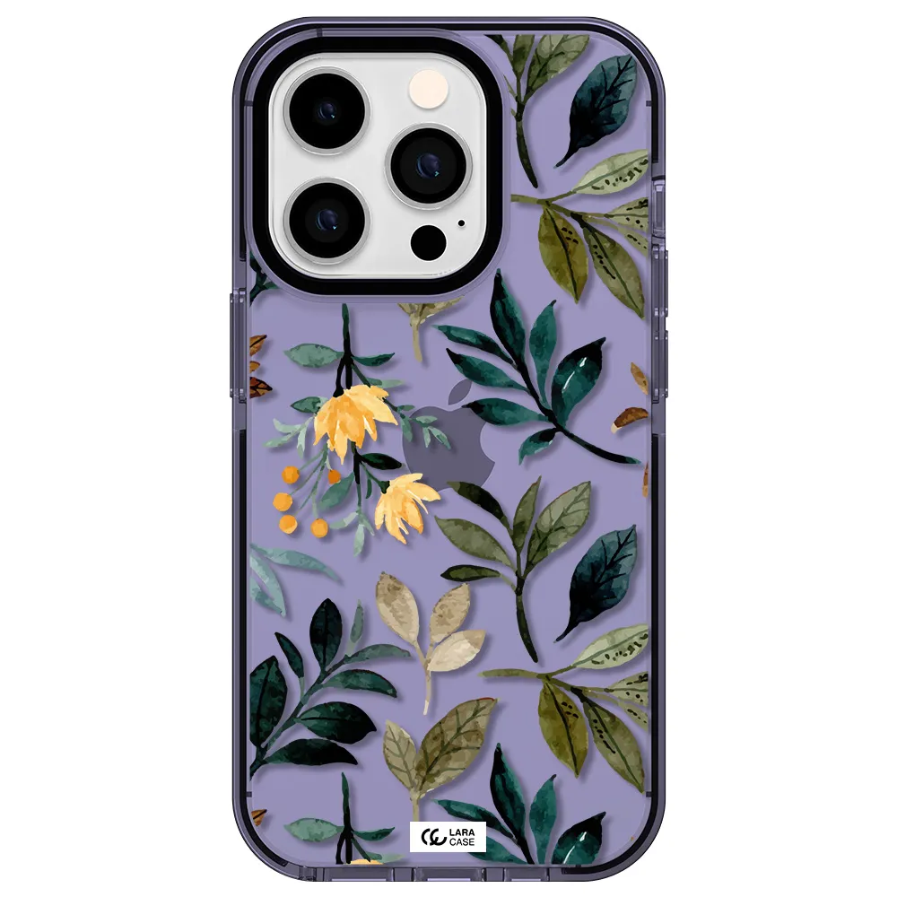Fall Flowers Apple iPhone 14 pro impact Lilac Case
