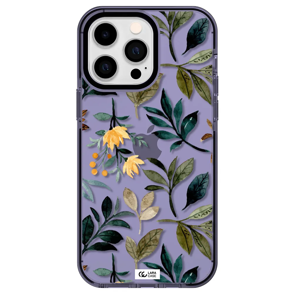 Fall Flowers Apple iPhone 14 pro max impact Lilac Case