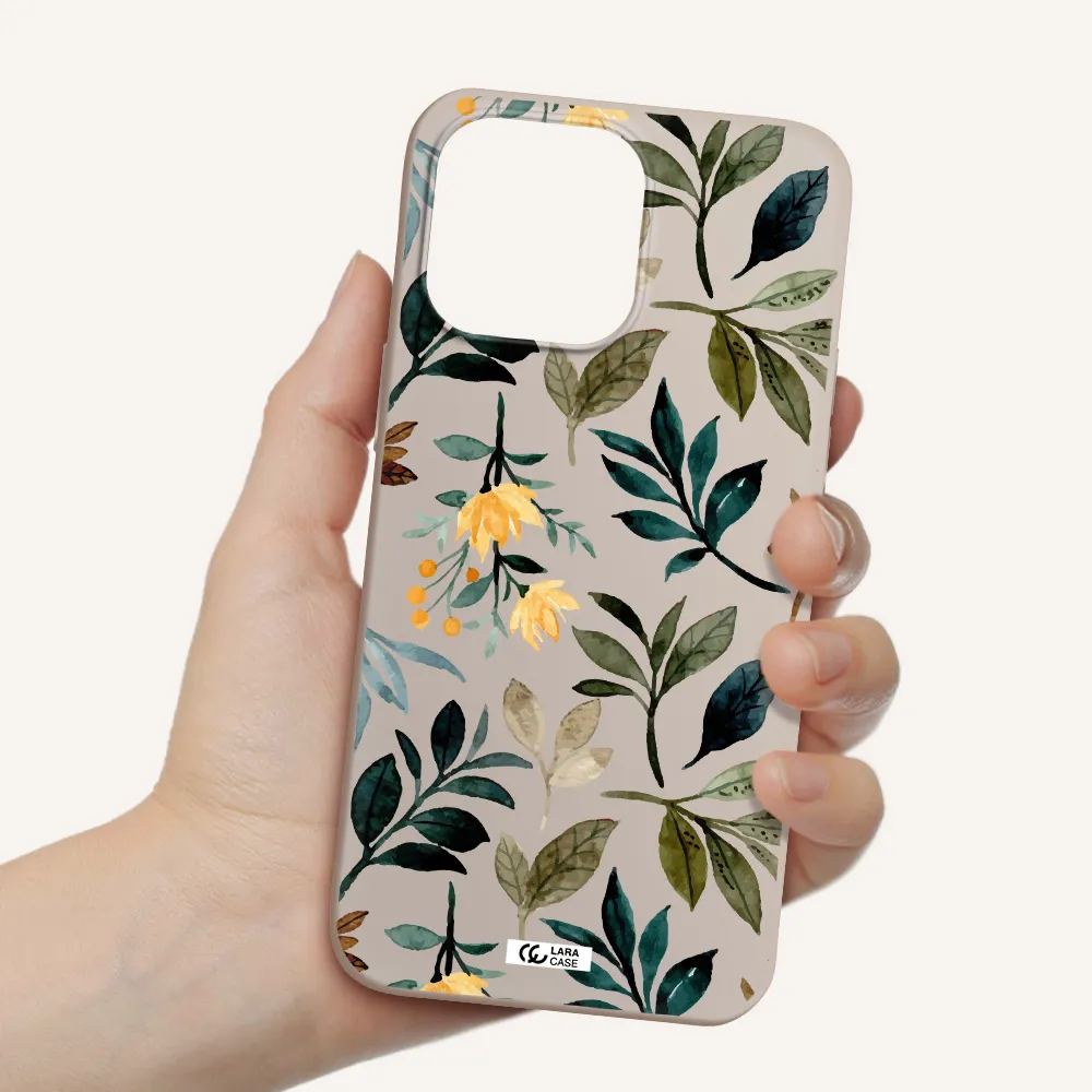 Fall Flowers Apple iPhone 14 pro Silicone Stone Case