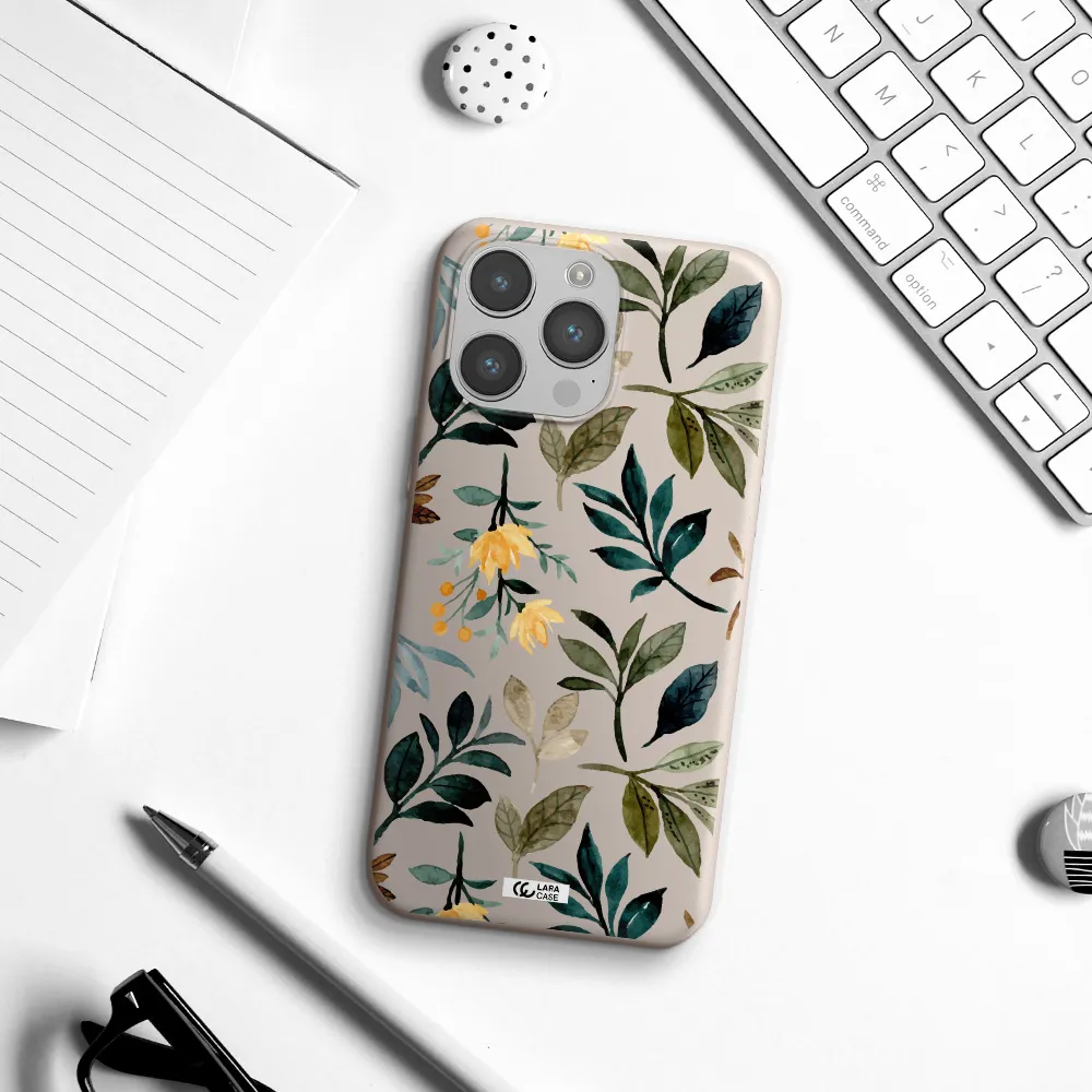 Fall Flowers Apple iPhone 14 pro Silicone Stone Case
