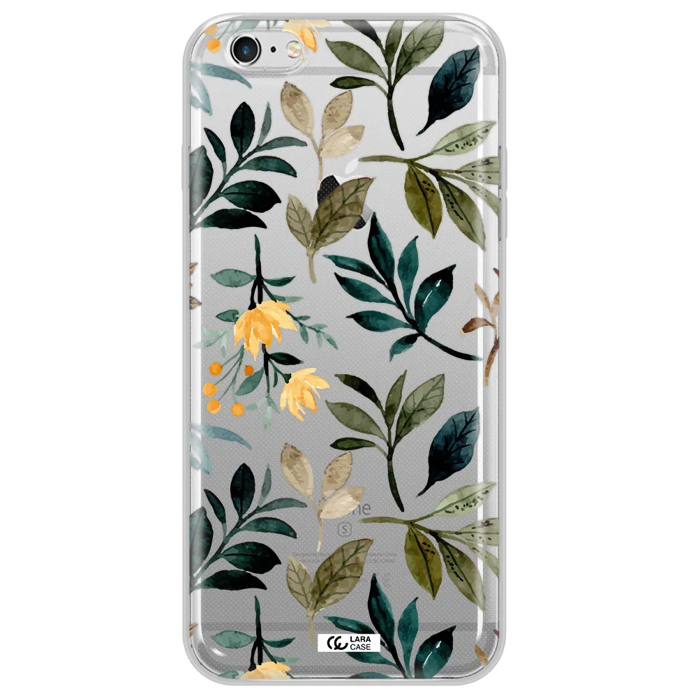Fall Flowers Apple iPhone 6 s plus Clear TPU Case
