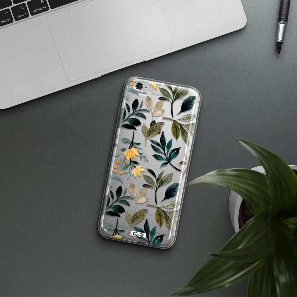 Fall Flowers Apple iPhone 6 s plus Clear TPU Case