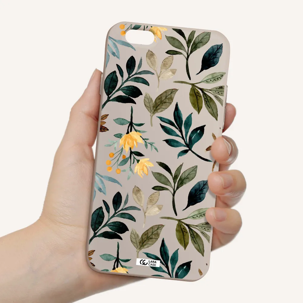 Fall Flowers Apple iPhone 6 Silicone Stone Case