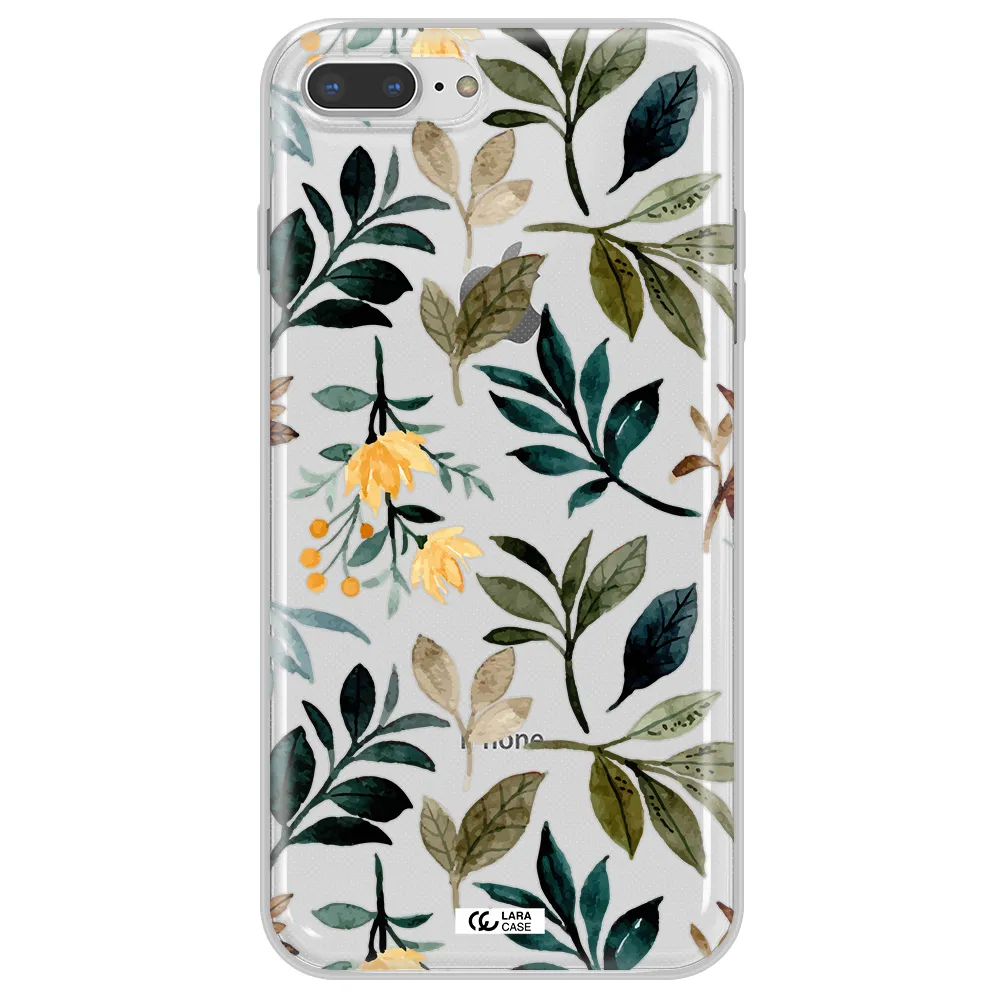 Fall Flowers Apple iPhone 7 plus Clear TPU Case