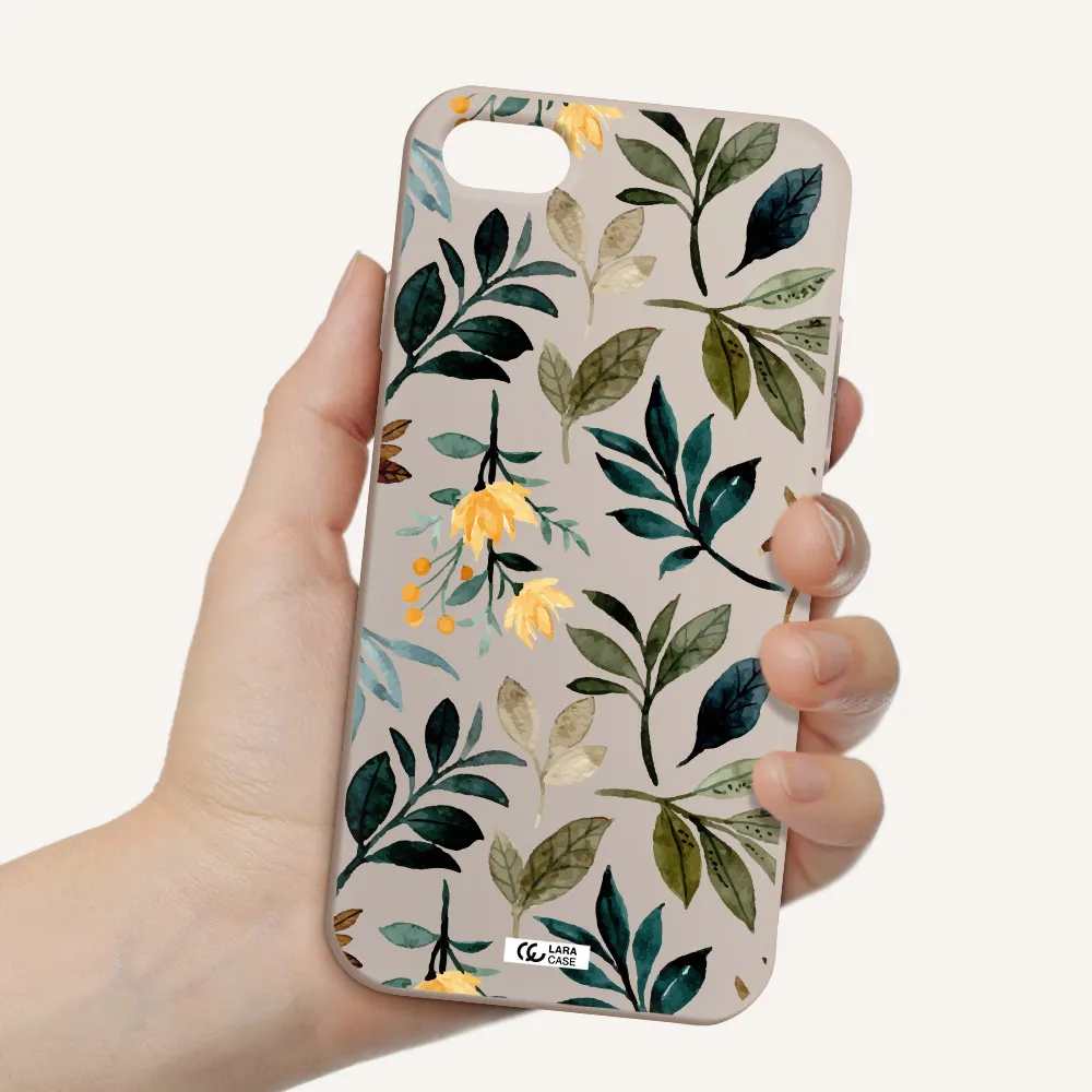 Fall Flowers Apple iPhone 7 Silicone Stone Case