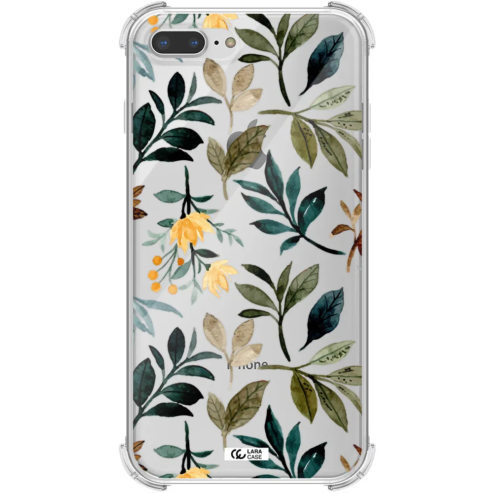 Fall Flowers Apple iPhone 8 plus Clear PC Case