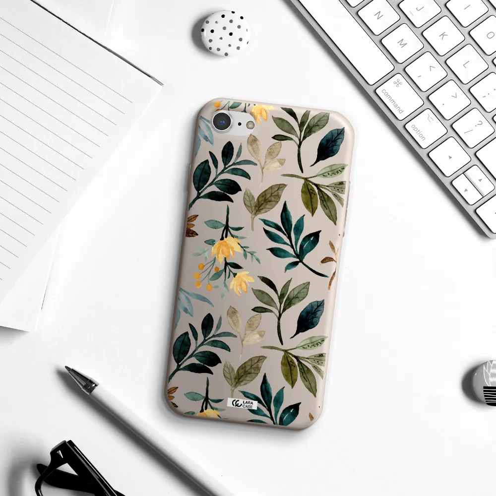 Fall Flowers Apple iPhone 8 Silicone Stone Case