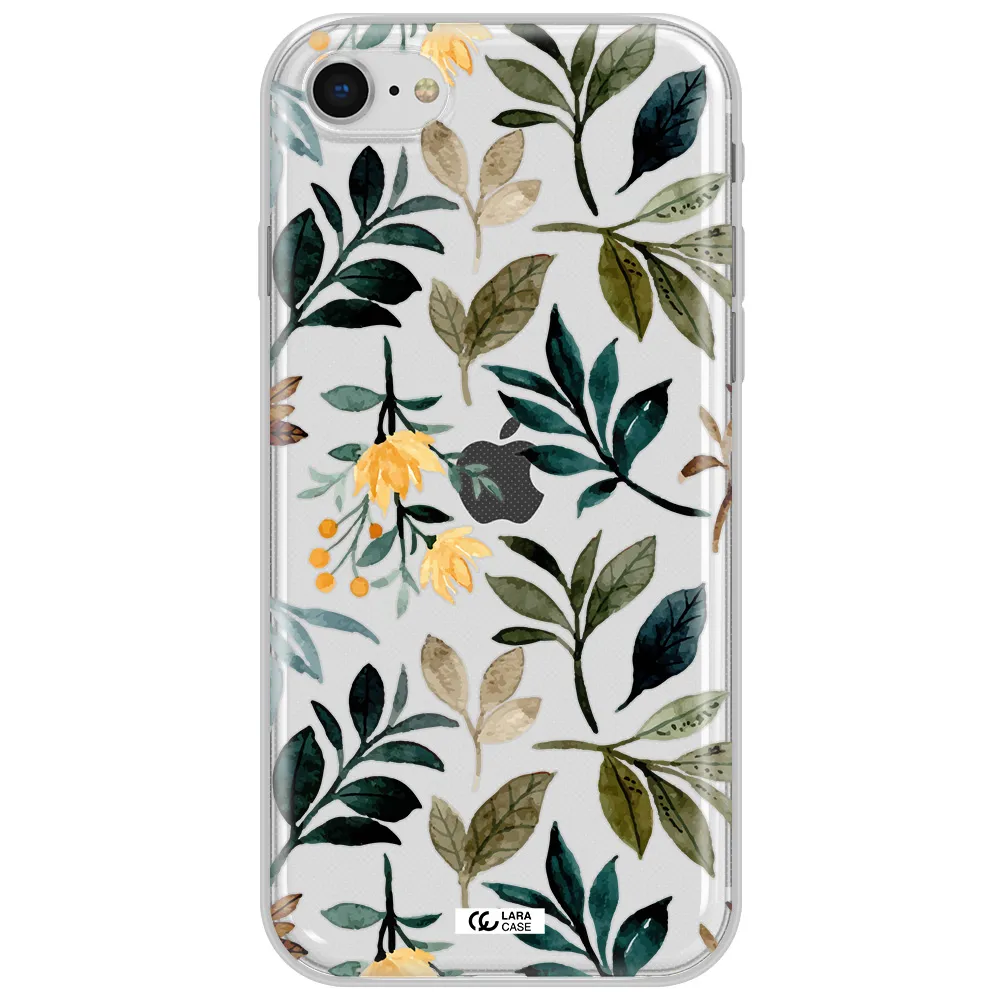Fall Flowers Apple Iphone Se 2020 Clear Tpu Case