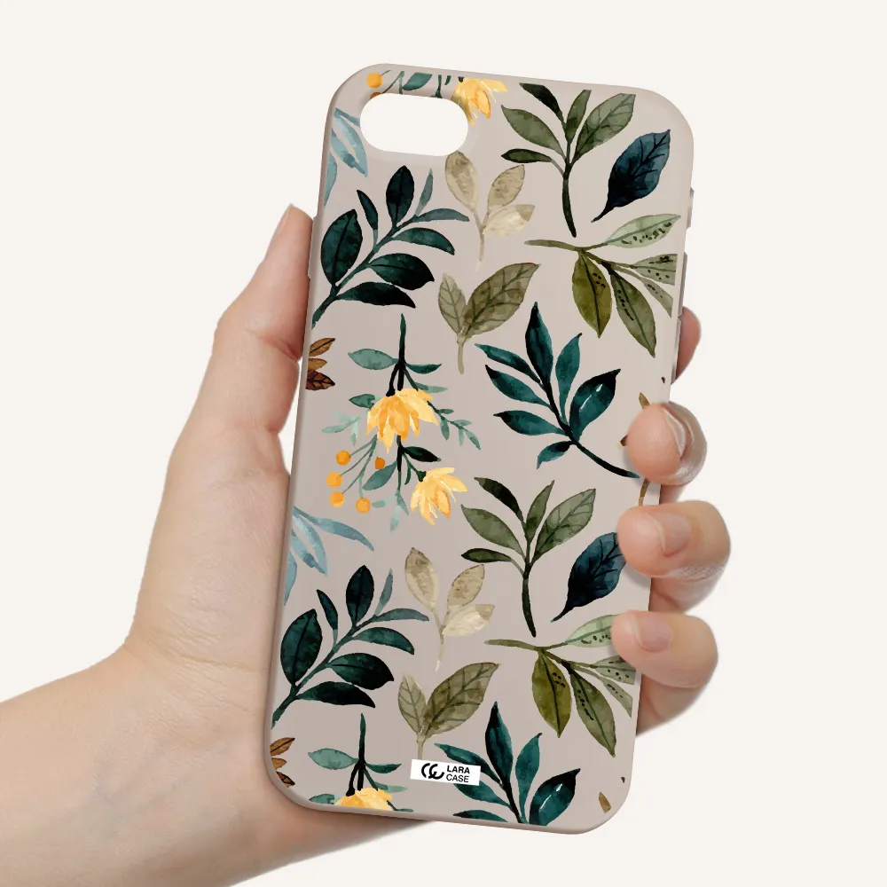 Fall Flowers Apple iPhone se 2020 Silicone Stone Case